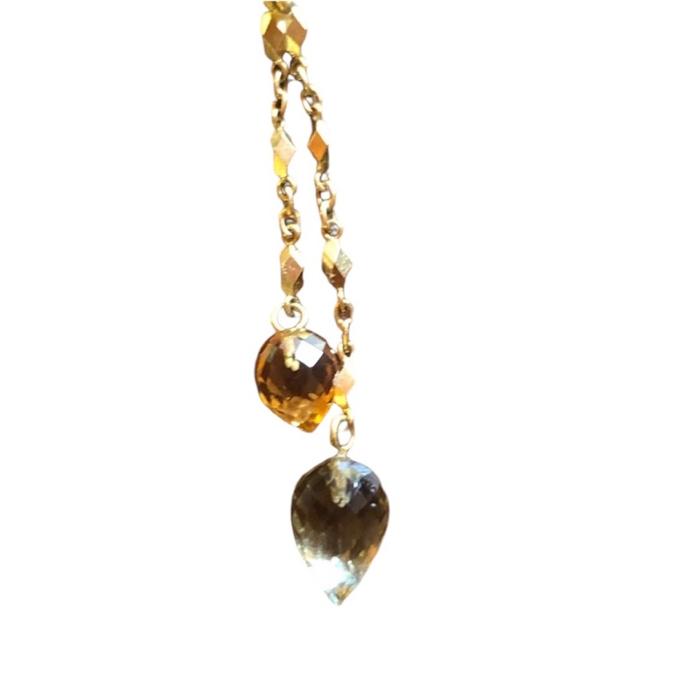 OOAK Stunning Calming, Renewal Peridot necklace with Citrine Briolettes - Picture 11 of 11